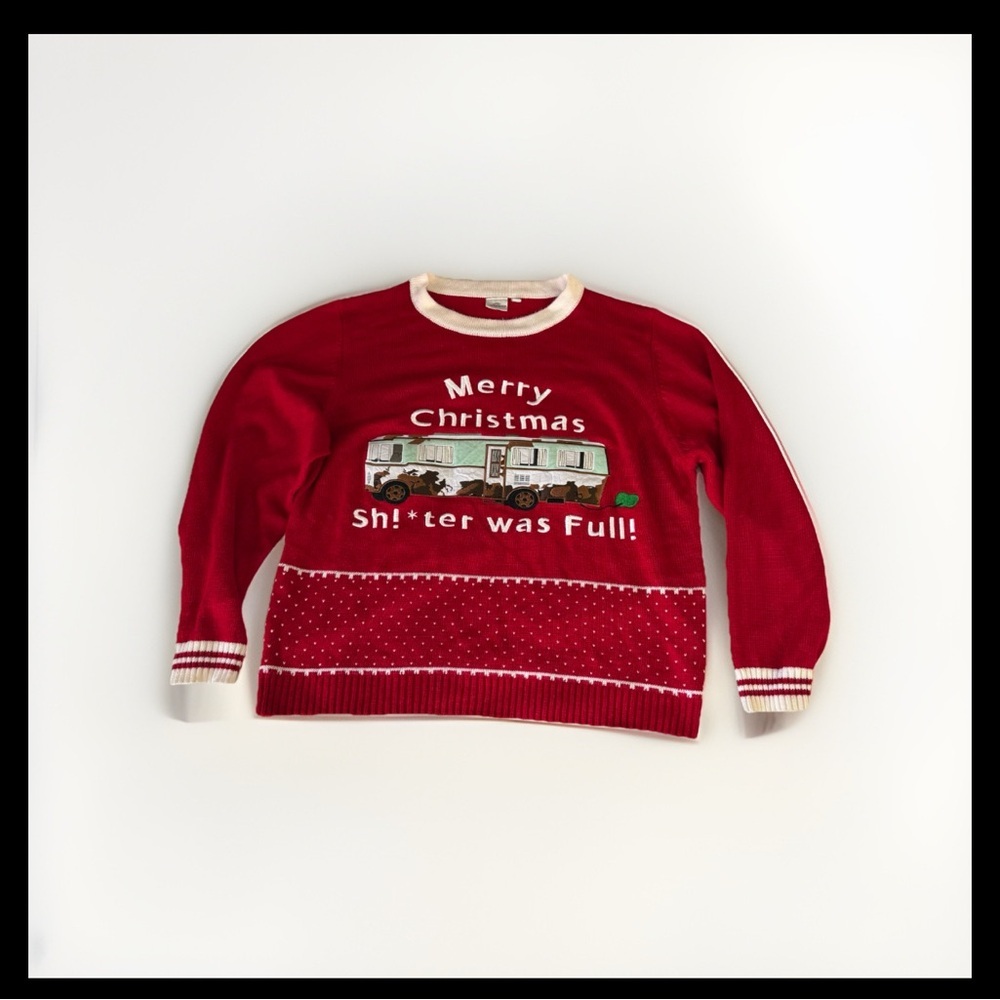 Griswald Christmas Vacation Wool Blend Embroidered Sweater Lampoons 4 XL Eddie